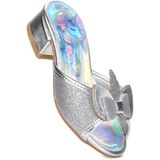 Kiko Kids UniBella Unicorn Kız Çocuk Topuklu Simli Abiye Terlik - Gümüş