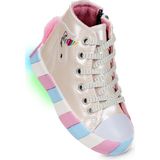 Kiko Kids Unicorn Fermuarlı Işıklı Kız Bebek Spor Ayakkabı - Sedef