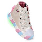 Kiko Kids Unicorn Fermuarlı Işıklı Kız Bebek Spor Ayakkabı