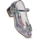 Kiko Kids Unicorn Kız Çocuk Topuklu Abiye Şeffaf Ayakkabı - Gümüş