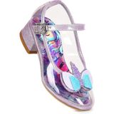 Kiko Kids Unicorn Kız Çocuk Topuklu Abiye Şeffaf Ayakkabı - Lila - Beyaz