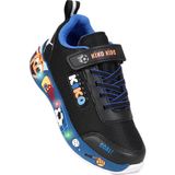 Kiko Kids Velcro Işıklı Günlük Cırtlı Erkek Çocuk Spor Ayakkabı - Siyah - Saks