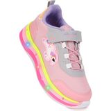 Kiko Kids Venzo Unicorn Işıklı Cırtlı Kız Çocuk Spor Ayakkabı - Pembe - Buz