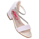 Kiko Kids Yada Kum Simli Kız Bebek 2 Cm Topuklu Sandalet Abiye Ayakkabı
