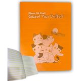 Kılavuz Çizgili Güzelyazı Defteri A4 Yeni Müfredat 40 Yaprak - Turuncu
