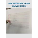Kılavuz Çizgili Yazı Tahtası Statik Akıllı Kağıt Tahta 100×42 Cm Yeni Müfredata Uygun Şeffaf