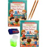 Kılavuz Dik Çizgili Güzel Yazı Defteri A4 Büyük Boy Fatih Jumbo Kurşun Kalem Sınav Silgisi Kalemtraş Yeni Müfredat - Siyah - Standart - 19x27 cm