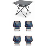Kılıçaslan Camp Madfox Apex Katlanabilir Alüminyum Kamp Masası (2 Kişilik) +4 Adet Foldmesh Kompakt Sandalye Navy Sparl