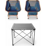 Kılıçaslan Camp Madfox Campix Alüminyum Küçük Masa +2 Adet Foldmesh Katlanır Sandalye Navy Spark