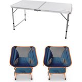 Kılıçaslan Camp Madfox Field Katlanır Kamp Masası Beyaz +2 Adet Foldmesh Katlanır Sandalye Navy Spark