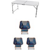 Kılıçaslan Camp Madfox Field Katlanır Kamp Masası Beyaz +3 Adet Katlanır Sandalye Navy Spark