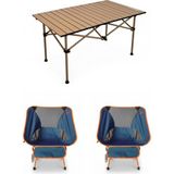 Kılıçaslan Camp Madfox Surface Katlanır Kamp Masası +2 Adet Foldmesh Katlanır Sandalye Navy Spark