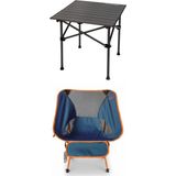 Kılıçaslan Camp Madfox Surface Küçük Boy Katlanır Kamp Masası +1 Adet Foldmesh Katlanır Sandalye Navy Spark