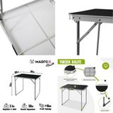 Kılıçaslan Camp Madfox Zenith Katlanır Kamp Masası Siyah +3 Adet Foldmesh Katlanır Sandalye Savanna Lime