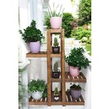 KILIÇMOBİLYA Doğal Ahşap Dekoratif Balkon Bahçe Çiçeklik Saksı Standı Saksılık 90 cm X 65 cm