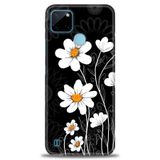 Kılıf HD Baskılı Kılıf + SERAMİK TAM KAPLAYAN EKRAN KORUYUCU 133 Beyaz - Mavi - Siyah Realme C25Y ile uyumlu
