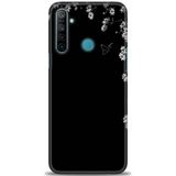 Kılıf HD Baskılı Kılıf + SERAMİK TAM KAPLAYAN EKRAN KORUYUCU 140 Beyaz Çicek Desenli Realme C3 ile uyumlu