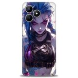 Kılıf HD Baskılı Kılıf + SERAMİK TAM KAPLAYAN EKRAN KORUYUCU 276 Beyaz Çicek Desenli Realme Note 50 ile uyumlu