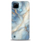 Kılıf HD Baskılı Kılıf + SERAMİK TAM KAPLAYAN EKRAN KORUYUCU 318 Beyaz - Gold Realme C25Y ile uyumlu