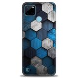 Kılıf HD Baskılı Kılıf + SERAMİK TAM KAPLAYAN EKRAN KORUYUCU 323 Beyaz - Koyu Mor Realme C25Y ile uyumlu