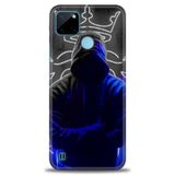 Kılıf HD Baskılı Kılıf + SERAMİK TAM KAPLAYAN EKRAN KORUYUCU 357 Siyah - Gold Realme C25Y ile uyumlu