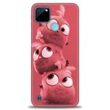 Kılıf HD Baskılı Kılıf + SERAMİK TAM KAPLAYAN EKRAN KORUYUCU 370 Beyaz - Kahverengi Realme C25Y ile uyumlu