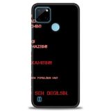Kılıf HD Baskılı Kılıf + SERAMİK TAM KAPLAYAN EKRAN KORUYUCU 391 Beyaz Desenli Realme C25Y ile uyumlu