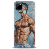 Kılıf HD Baskılı Kılıf + SERAMİK TAM KAPLAYAN EKRAN KORUYUCU 4 Siyah Realme C25Y ile uyumlu