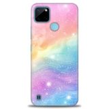 Kılıf HD Baskılı Kılıf + SERAMİK TAM KAPLAYAN EKRAN KORUYUCU 422 Beyaz - Kırmızı Realme C25Y ile uyumlu
