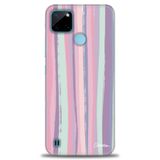 Kılıf HD Baskılı Kılıf + SERAMİK TAM KAPLAYAN EKRAN KORUYUCU 426 Beyaz - Mavi - Altın Realme C25Y ile uyumlu