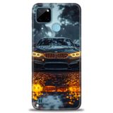 Kılıf HD Baskılı Kılıf + SERAMİK TAM KAPLAYAN EKRAN KORUYUCU 488 Beyaz Ahşap Realme C25Y ile uyumlu
