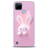 Kılıf HD Baskılı Kılıf + SERAMİK TAM KAPLAYAN EKRAN KORUYUCU 74 Beyaz - Gri Realme C25Y ile uyumlu