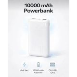 Kılıf House 10.000 Mah 2.4A Çift USB Çıkışlı LED Göstergeli Powerbank Taşınabilir Şarj Cihazı - Beyaz