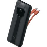 Kılıf House 10000 Mah Powerbank Dahili Usb-C ve Lightning Kablolu 22.5 W Hızlı Şarj Powerbank PW-106 - Siyah