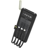 Kılıf House 10000 Mah Powerbank Deprem Solar LED Fenerli Dahili Kablolu Güneş Enerjili Powerbank Pw-59 - Siyah