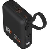 Kılıf House 10000 Mah Powerbank Kendinden Kablolu Type-C Girişli 20W Hızlı Şarjlı Taşınabilir Şarj Aleti PW-137 - Siyah