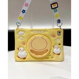 Kılıf House Duck Karakterli Dayanıklı Çocuk Tablet Kılıfı Standlı Eğlenceli Koruyucu Kapak - Galaxy Tab A9 Plus 11'' - Sarı
