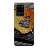 Kılıf Merkezi 121 Samsung Galaxy S20 Ultra SM-G988B Yaprak Kalp Baskılı Silikon Kılıf