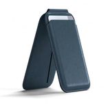 KILIFBENİM Apple iPhone 17/16/15/14/13/12 Serisi ile Uyumlu MagSafe Manyetik Cüzdan Kartlık, Çift Kapaklı, Standlı, 4 Kart Yuvalı, Premium PU Deri, Güçlü Mıknatıslı (MAVİ)