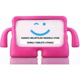 Kılıfist Lenovo Tab One 8.7 Inç Kılıf Çocuklar Için Standlı Koruyucu Tablet Kılıf - Koyu Pembe