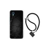 kilifland Alcatel 1 2022 ile Uyumlu Kılıf Ipli Boyun Askılı Desenli Silikon Dikenli Tel 1779