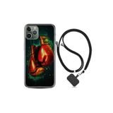 kilifland Apple Iphone 11 Pro Max ile Uyumlu Kılıf Silikon Desen Boyun Askılı Boks Eldiveni 1763