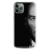 Kılıfland Apple iPhone 14 Pro Max ile Uyumlu Silikon Kılıf, Atatürk Portre Baskılı, Siyah
