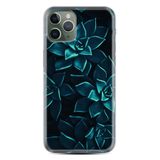 Kılıfland Apple iPhone 14 Pro Max Kılıf, Silikon, Mistik Çiçekler Deseni, Turkuaz