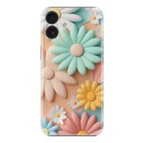 Kılıfland Apple iPhone 16 ile Uyumlu Kılıf, Boutique Baskılı, Rengarenk Çiçek Desen