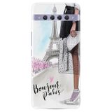 Kılıfland Bonjour Paris Desenli Silikon Telefon Kılıfı, Siyah