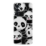 Kılıfland Camon 18 ile Uyumlu Hayat Serisi Desenli Panda Resitali Telefon Kılıfı, Siyah-Beyaz