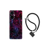 kilifland Camon 19 Pro ile Uyumlu Kılıf Ipli Boyun Askılı Desenli Silikon Boyalar 1660