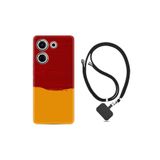 kilifland Camon 20 Pro ile Uyumlu Kılıf Desenli İpli Boyun Askılı Silikon Sarı Kırmızı Boya 1708