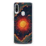 Kılıfland General Mobile GM 20 Pro Kılıf, Boutique Baskılı, Güneş Desenli, Koyu Mavi
